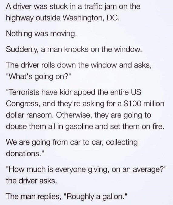 joke gasoline congress