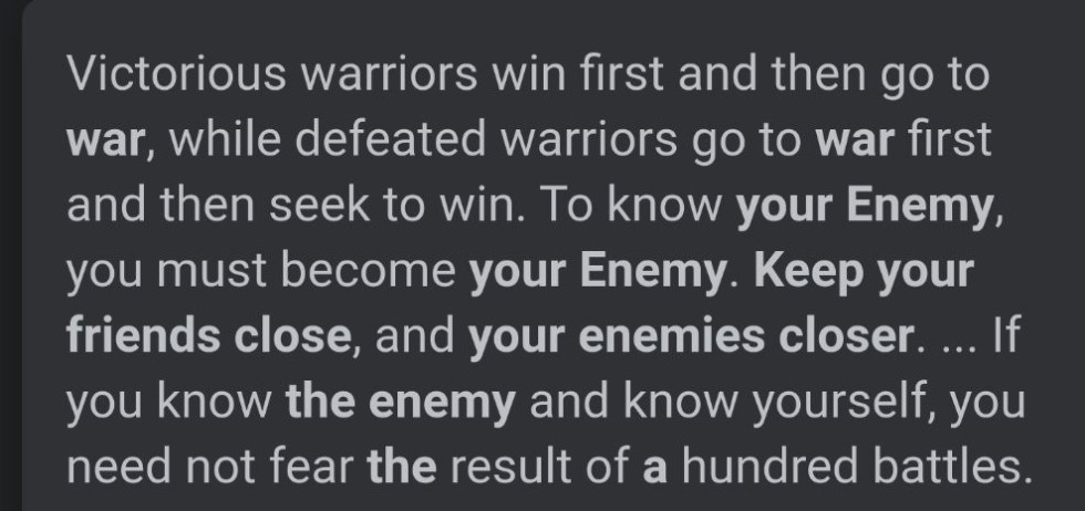 know enemy