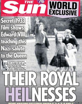 queen nazi salute