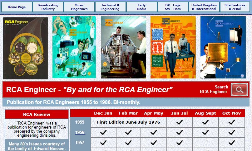 Archivist. (Accessed Mar. 31, 2020). RCA Engineer Issue Key (1955-1986). American Radio History.