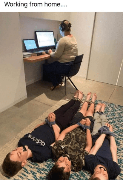 working from home