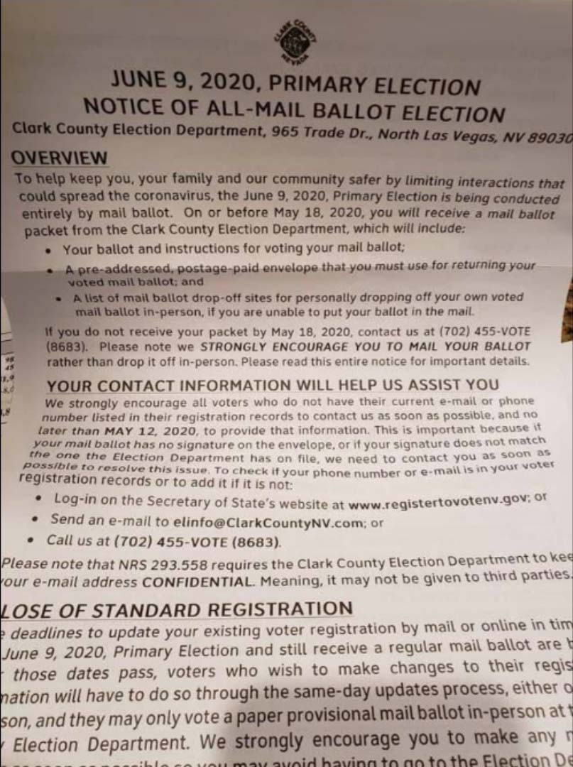 ballot mail nevada
