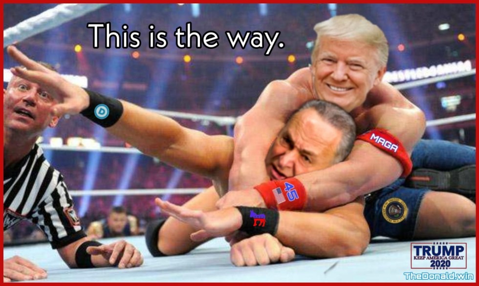democrats trump wrestle