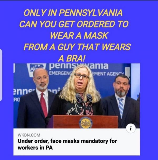 pennsylvania corona mask