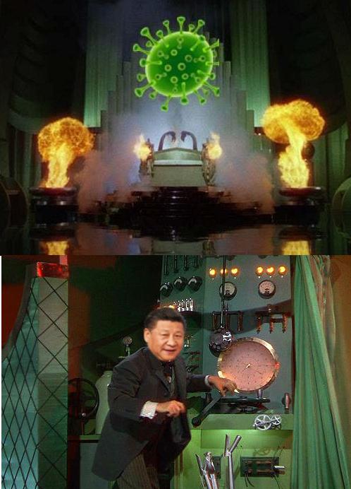 xi behind curtain