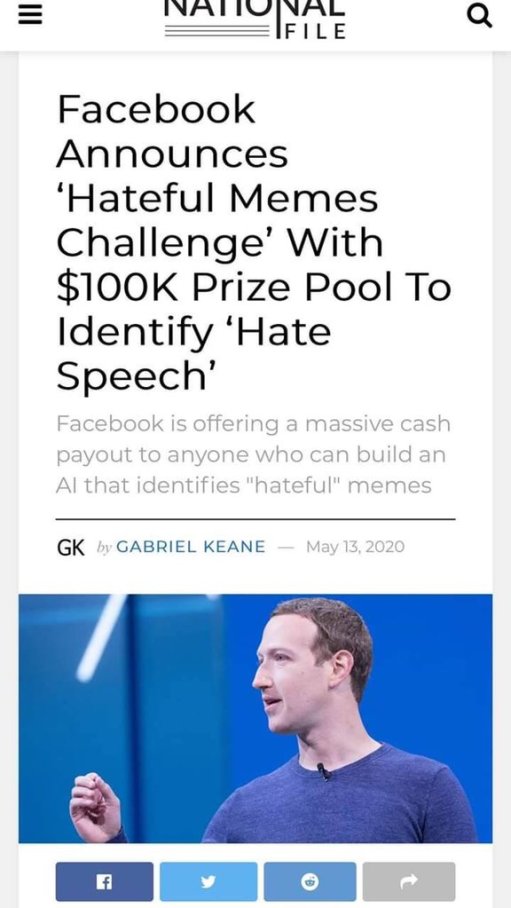 Facebook hateful memes