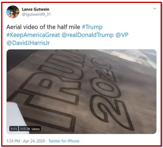 aerial trump sign