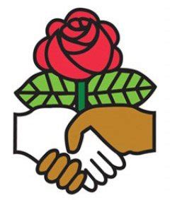 democratic socialist rose flower logo