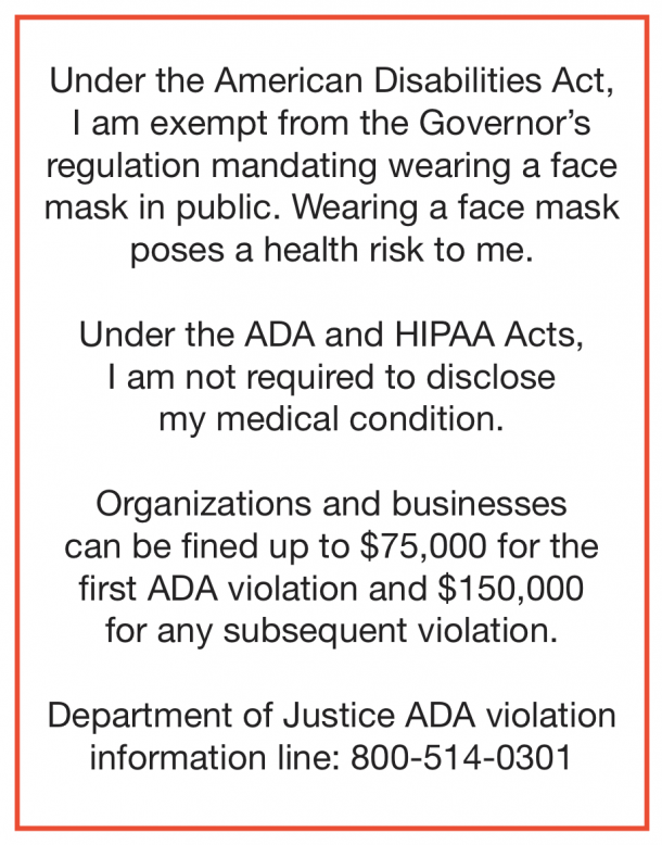 face mask notice