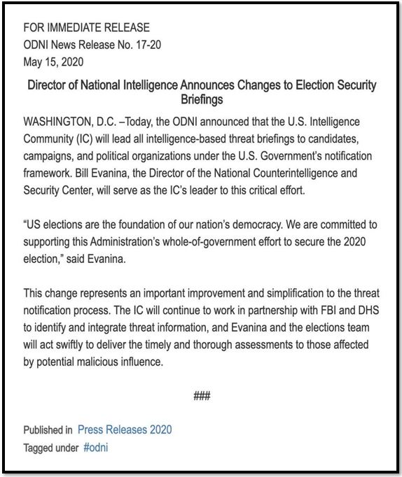 intelligence briefings