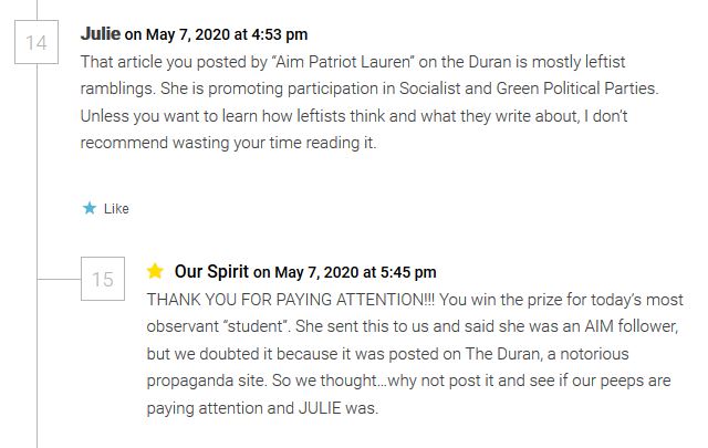 julie comment