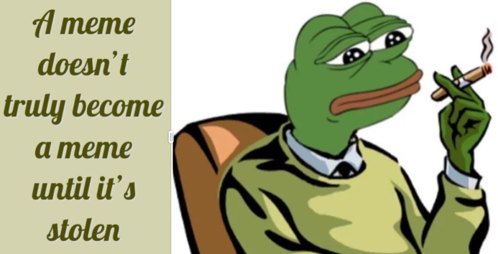 meme theft stolen pepe