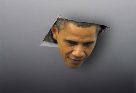 obama through ceiling
