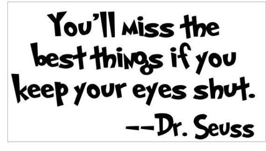 Suess eyes shut