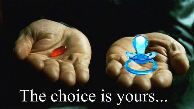 red pill blue pacifier