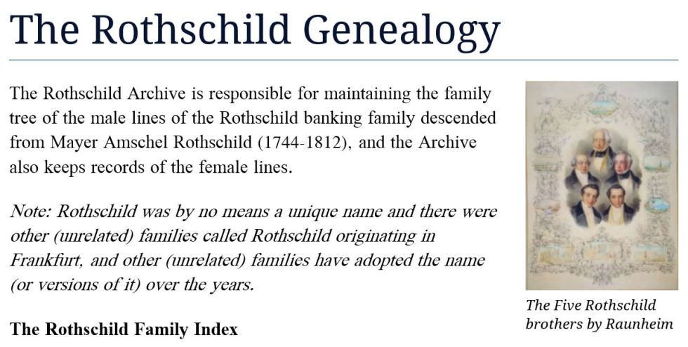 rothschild genealogy site