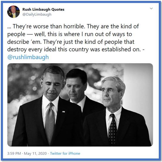 rush limbaugh obama mueller comey