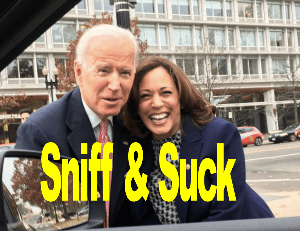 sniff suck kamala harris biden