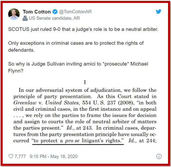 tom cotton tweet