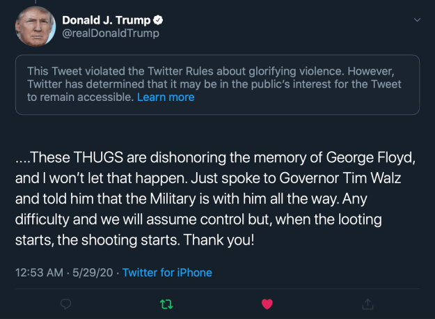 trump censored tweet