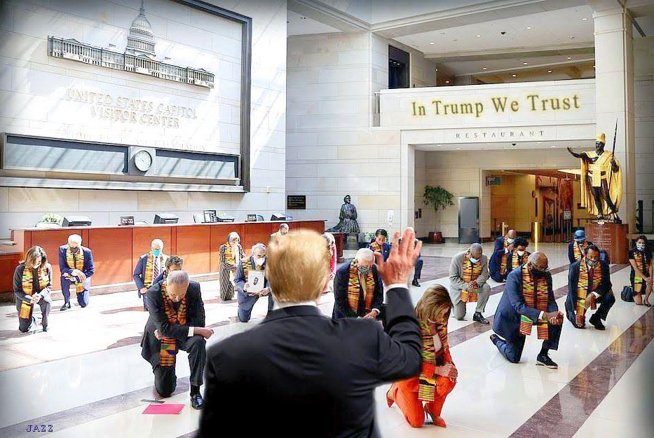 DEMOCRATS KNEEL TRUMP