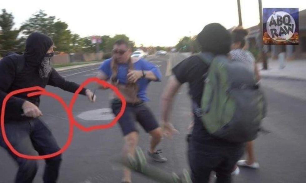 antifa knife attack