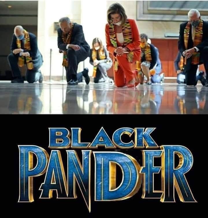 black panders pelosi schumer blm