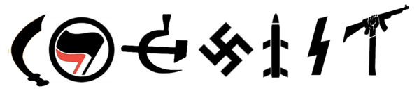 coexist antifa nazi