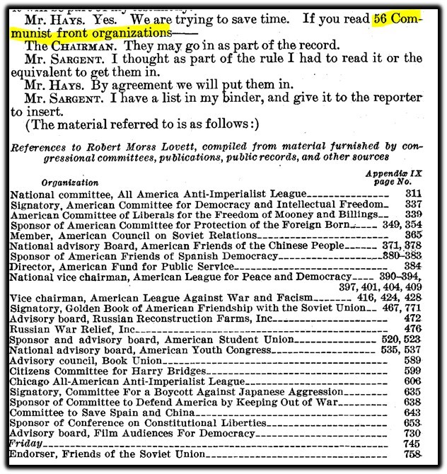 communist front organizations