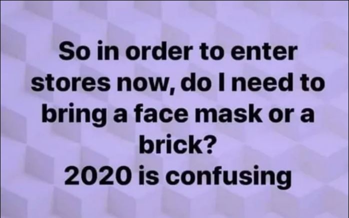 face mask or brick