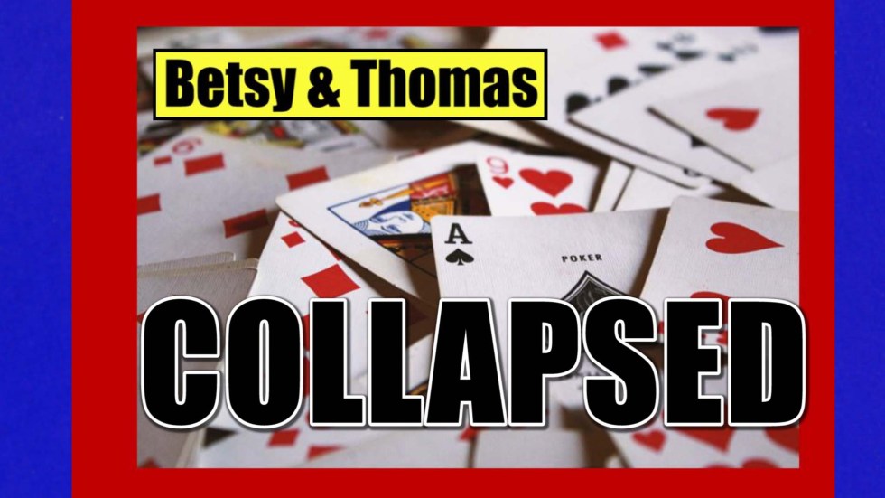 house cards collapsed