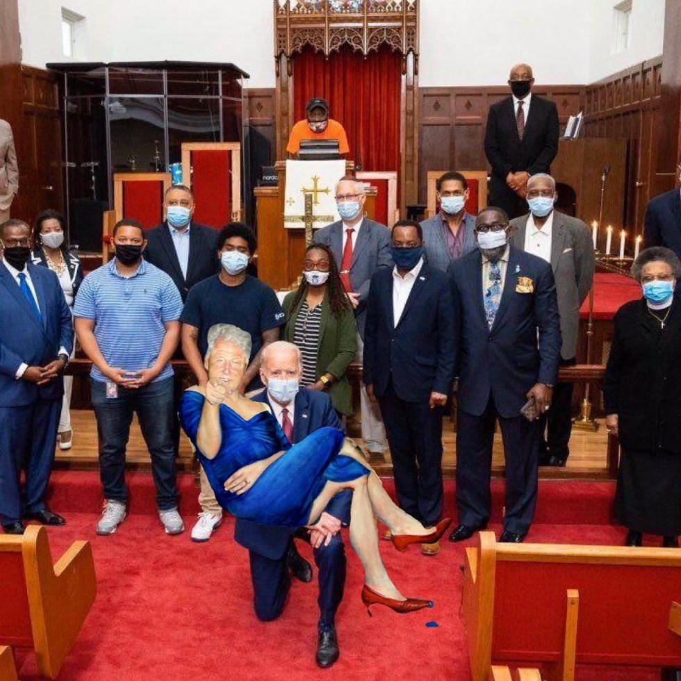joe takes knee bill clinton