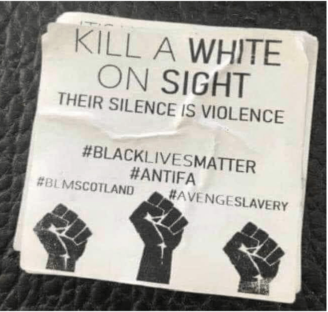 kill a white blm