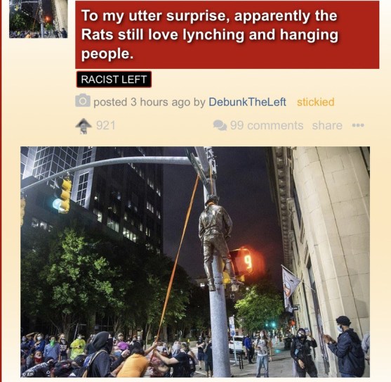 left antifa hanging