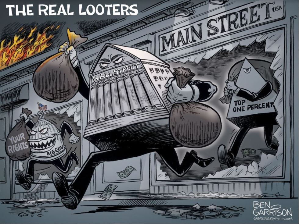 looters wall street bankers garrison