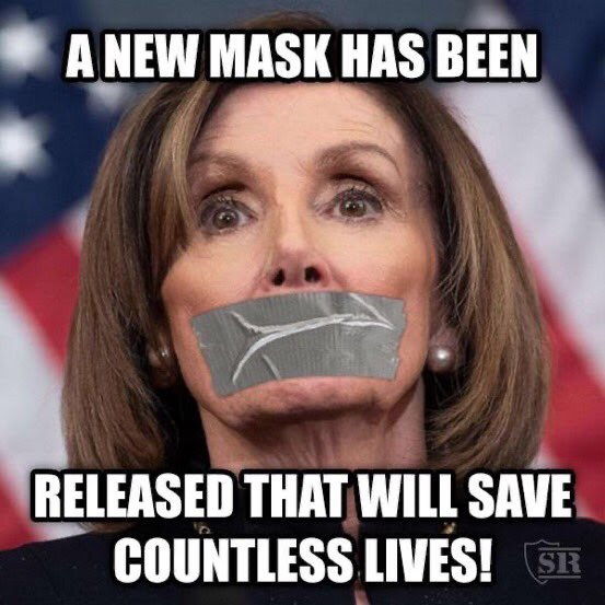 pelosi duct tape mask