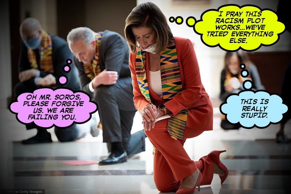 pelosi schumer kneel