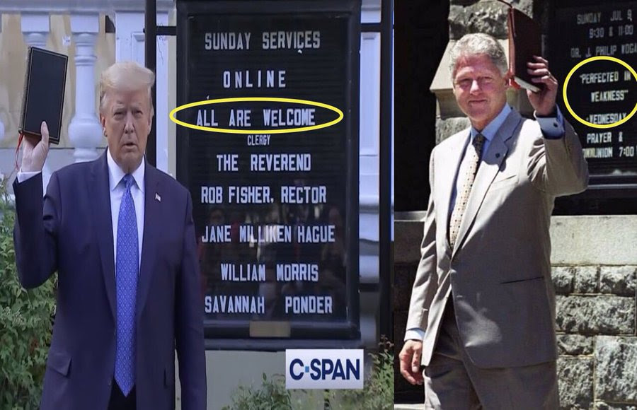 trump clinton church