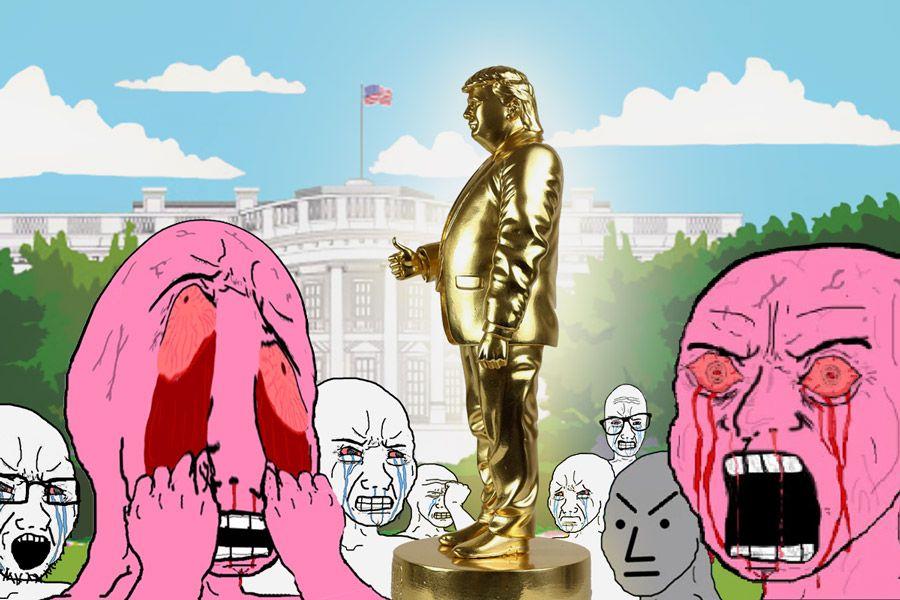 trump statue