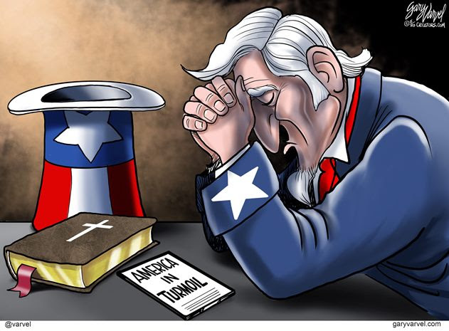 uncle sam america prays