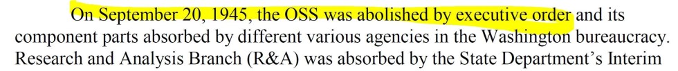 OSS executive order