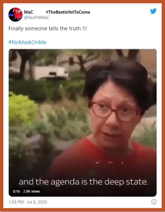 agenda deep state face mask
