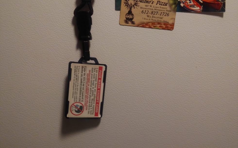 face mask badge