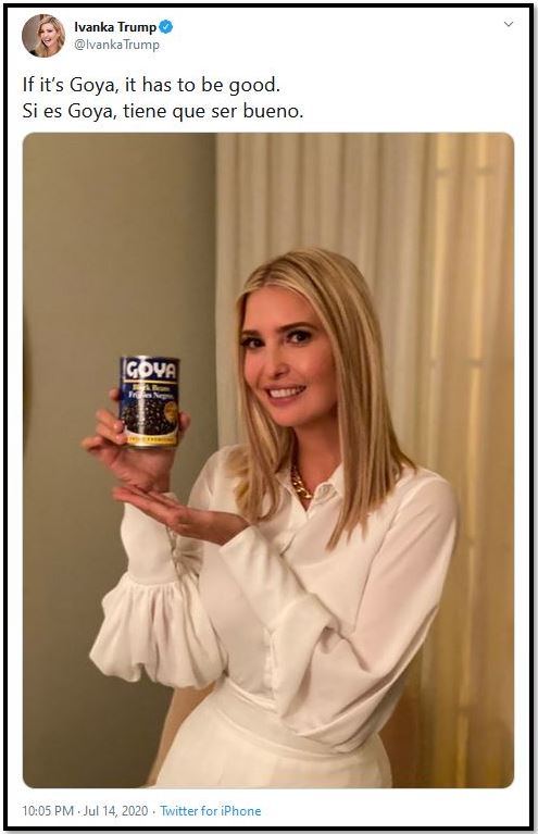 goya ivanka trump