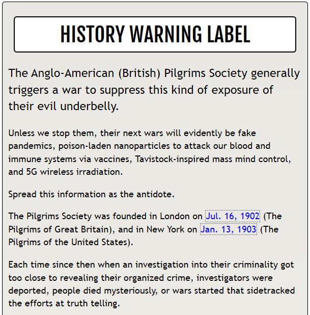 histroy Warning label 1