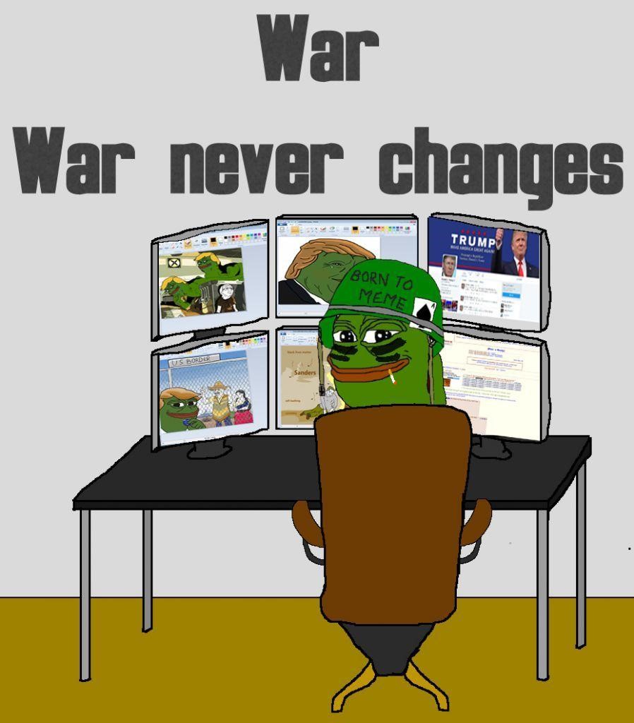 information keyboard warrior pepe meme