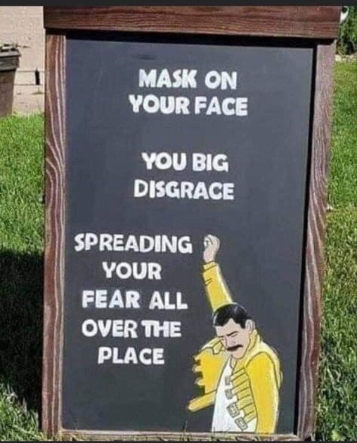 mask on face