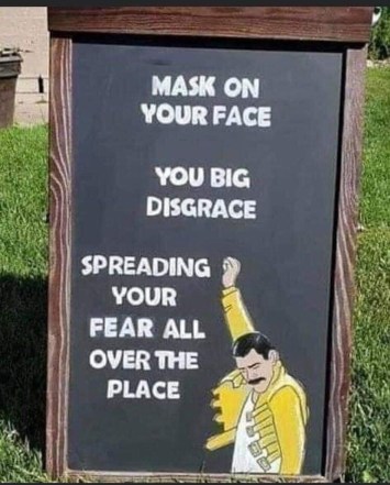 mask on face