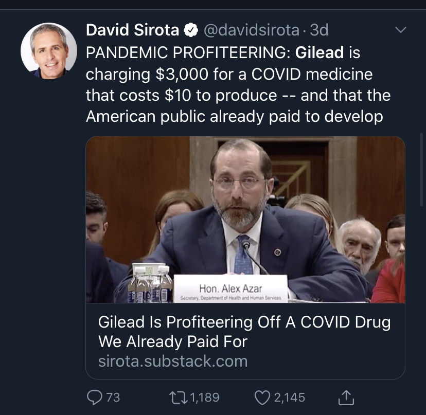 pandemic profiteering