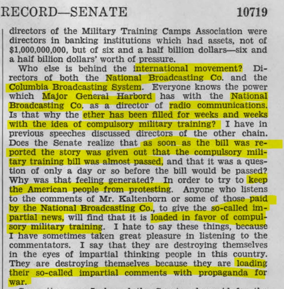 senate record 1